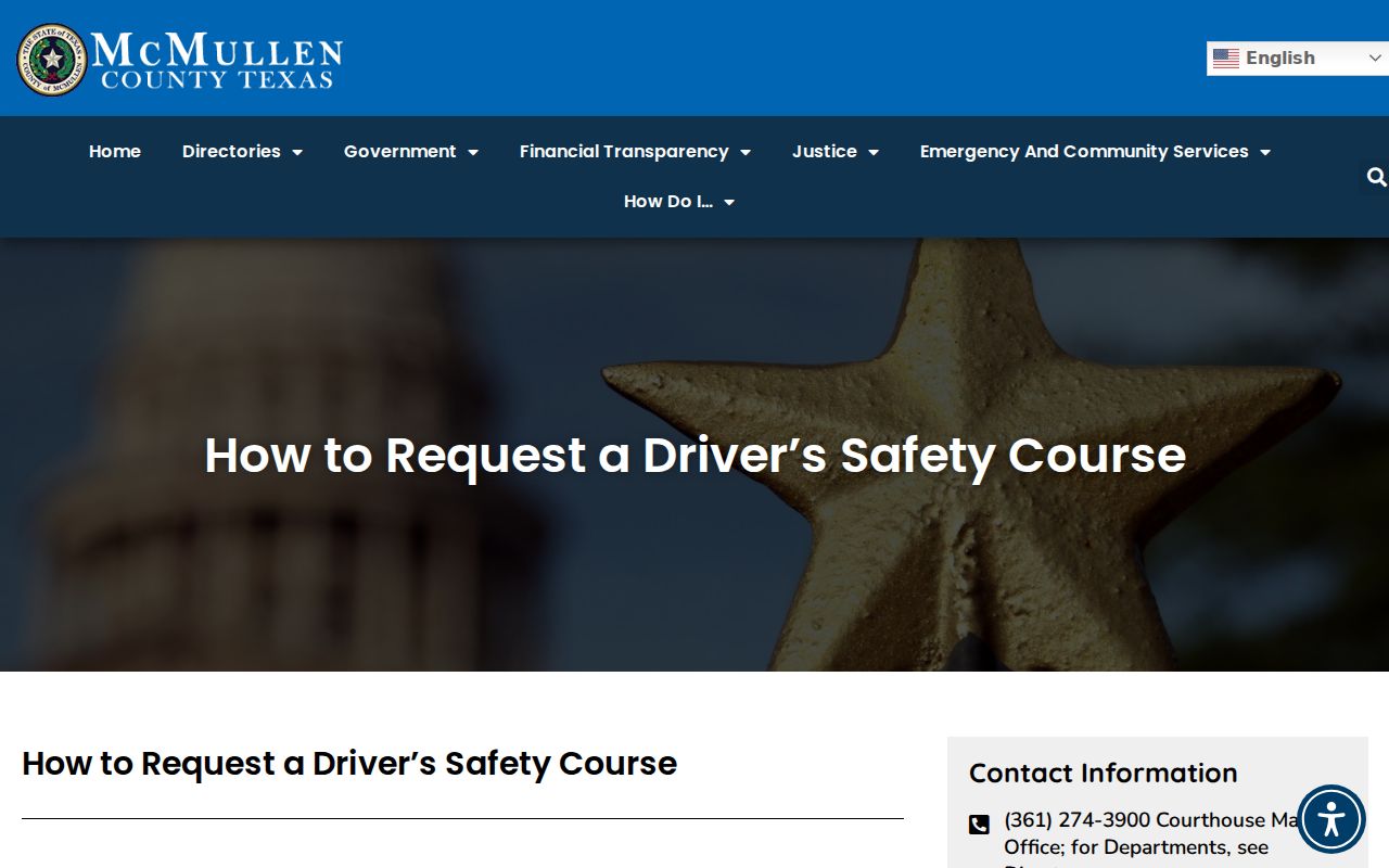 McMullen County traffic court driver safety course request